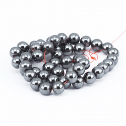 Gemstone Beads, Natural Hematite, 6 mm