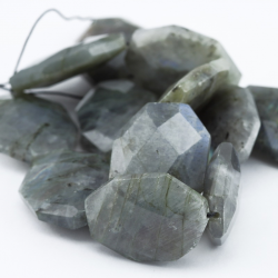 Gemstone Beads, Natural Labradorite, 29~31 mm x 21~22 mm x 7~9 mm
