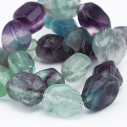 Gemstone Beads, Natural Fluorite, 18~25 mm x 18~25 mm x 15~23 mm