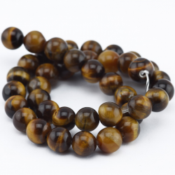 Gemstone Beads, Natural Tiger Eye, 10 mm