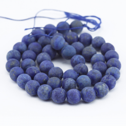 Gemstone Beads, Natural Lazurite, Frosted, 6 mm