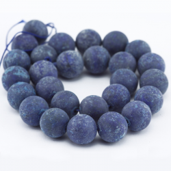 Gemstone Beads, Natural Lazurite, Frosted, 12 mm