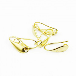 Brass Earring Hooks, Golden...