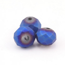 Stikla pērles, zilas, 10 mm...