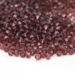 Glass Beads, Purple, 4 mm