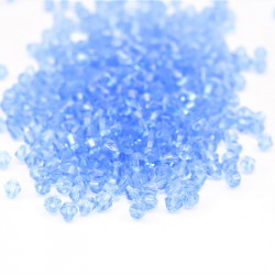 Stikla pērles, zilas, 4 mm