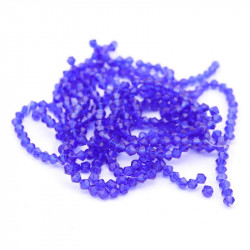 Glass Beads, Blue, 4 mm