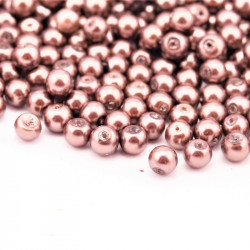 Glass Beads, Brown, 8 mm