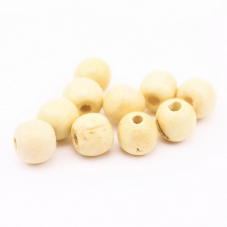 Wood Round Beads,13 mm x 14 mm