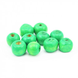 Koka pērles, zaļas, 8 mm