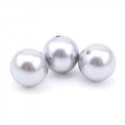 Acrylic Beads, Grey, 20 mm