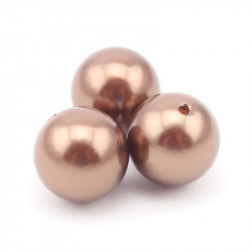 Acrylic Beads, Brown, 20 mm