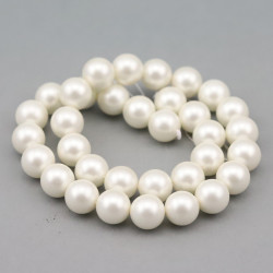 imitetās pērles, baltas, 10 mm