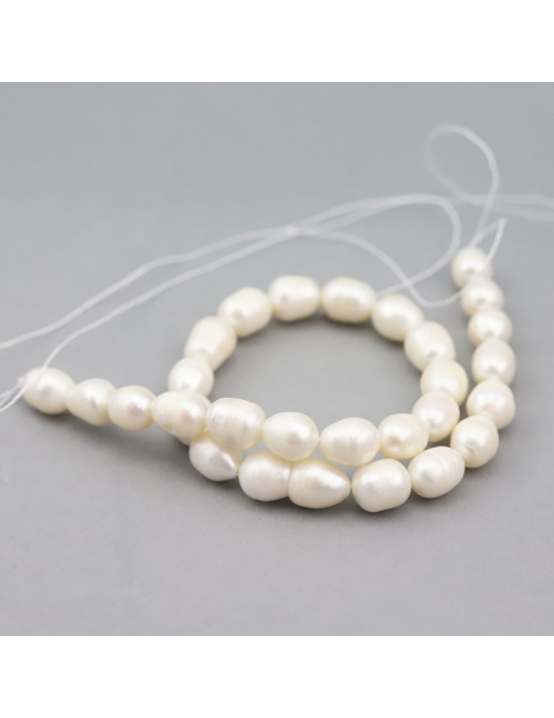 Saldūdens pērles, A baltas, mm x 10~11 mm